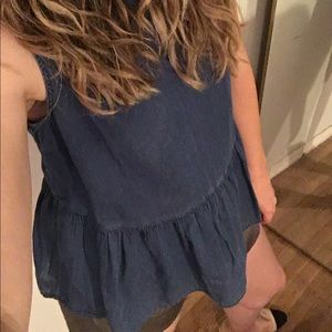 Old Navy Sleeveless Chambray Shirt